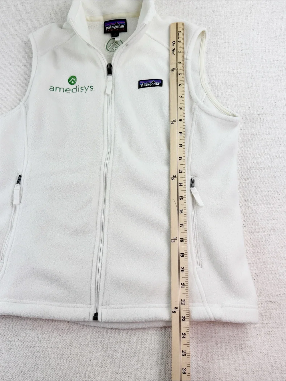 Patagonia Women M Classic Synchilla  Fleece Vest with Amedisys green embroidery - Picture 7 of 14